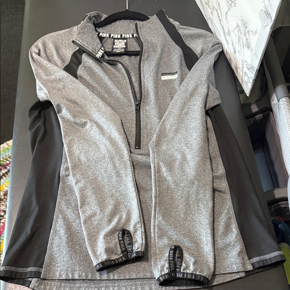 PINK Victoria's Secret Women's Heather Gray and Black Jacket - Picture 1 of 4